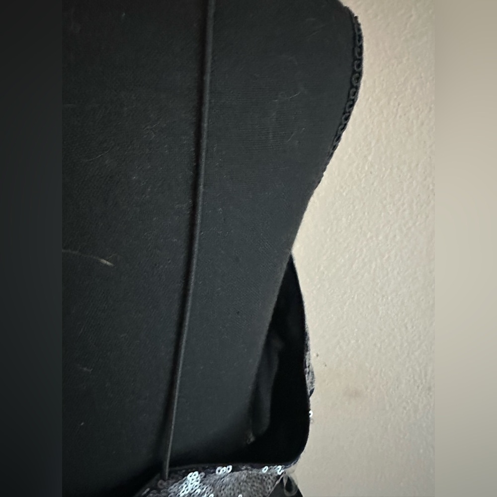 Fashion Nova Silver Sequin Spaghetti Strap Prom Dress - Picture 4 of 5